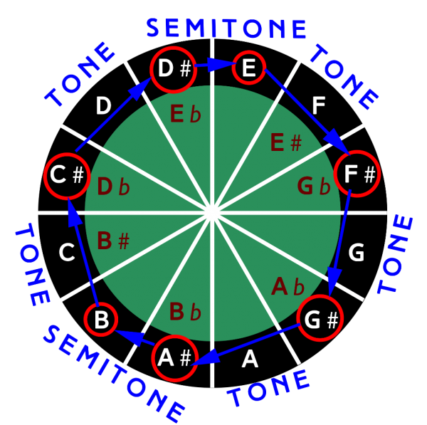 Image 7 - Chromatic Scale Showing B Major Scale - Fret Success - Guitar ...