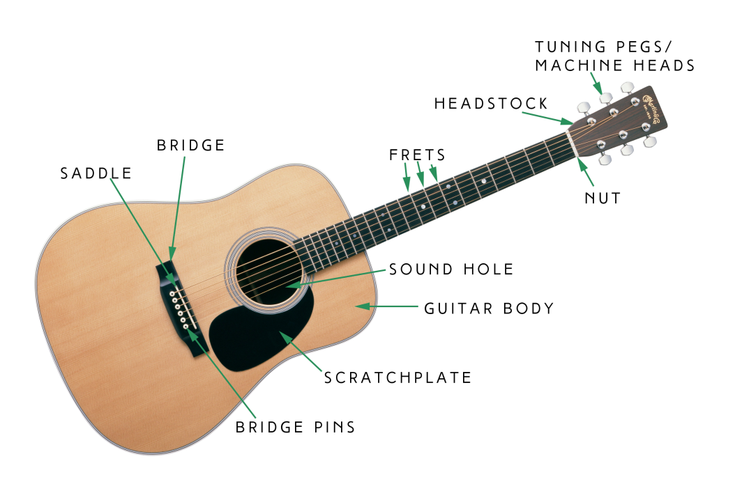 What are the parts of a guitar Fret Success Guitar Tuition